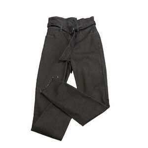 Pistola Women's Black Denim High Waist in Belt‎ Raw Hem Skinny Jeans Size 25